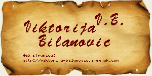 Viktorija Bilanović vizit kartica